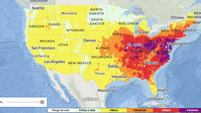 Ola de calor azota a Estados Unidos con temperaturas extremas e históricas