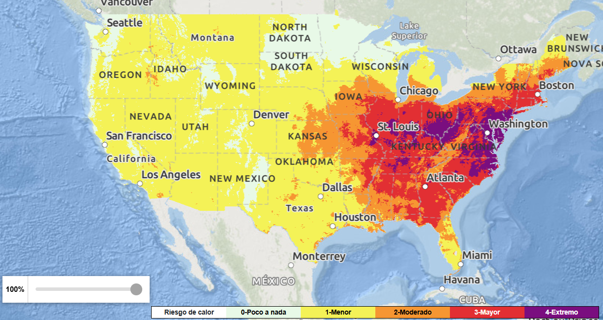 Ola de calor azota a Estados Unidos con temperaturas extremas e históricas