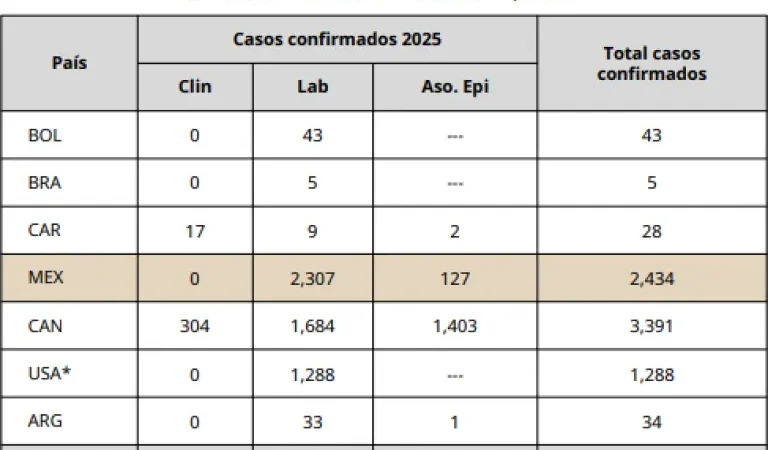 Sarampión se incrementa en México; en América se posiciona en segundo lugar de casos confirmados