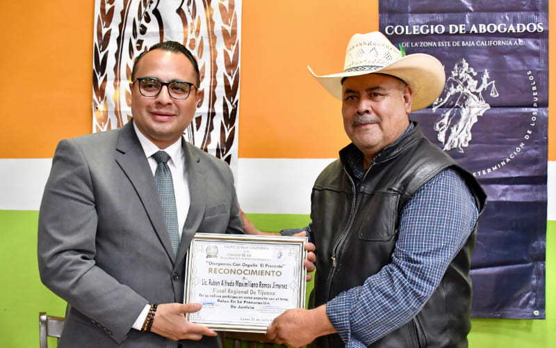 Fiscal Regional de Tijuana sostiene reunión con Colegios de Abogados Zona Este y Grupo 33