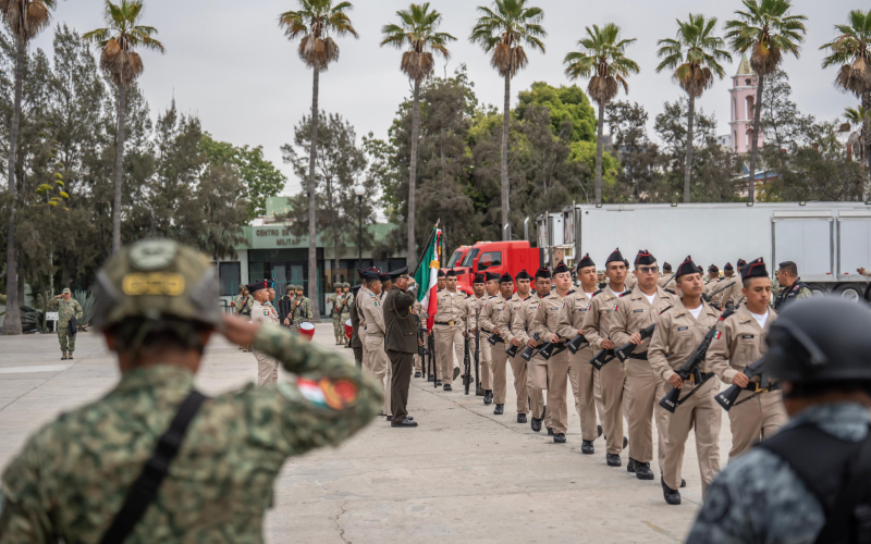 Realizan ceremonia de Toma de Protesta de Soldados de la Segunda Compañía del Servicio Militar Nacional en Tijuana
