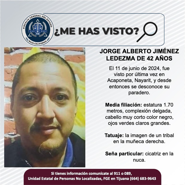 Pesquisa de Jorge Alberto Jiménez Ledezma de 42 años de edad