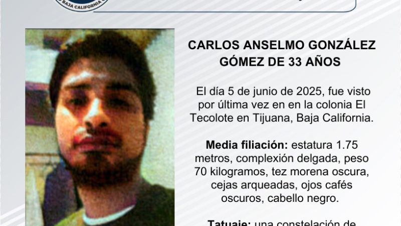 Pesquisa de Carlos Anselmo González Gómez de 33 años de edad