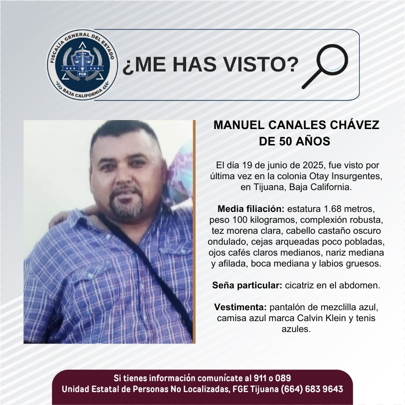 Pesquisa de Manuel Canales Chávez de 50 años de edad
