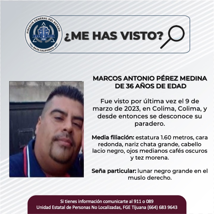 Pesquisa de Marcos Antonio Pérez Medina de 36 años de edad
