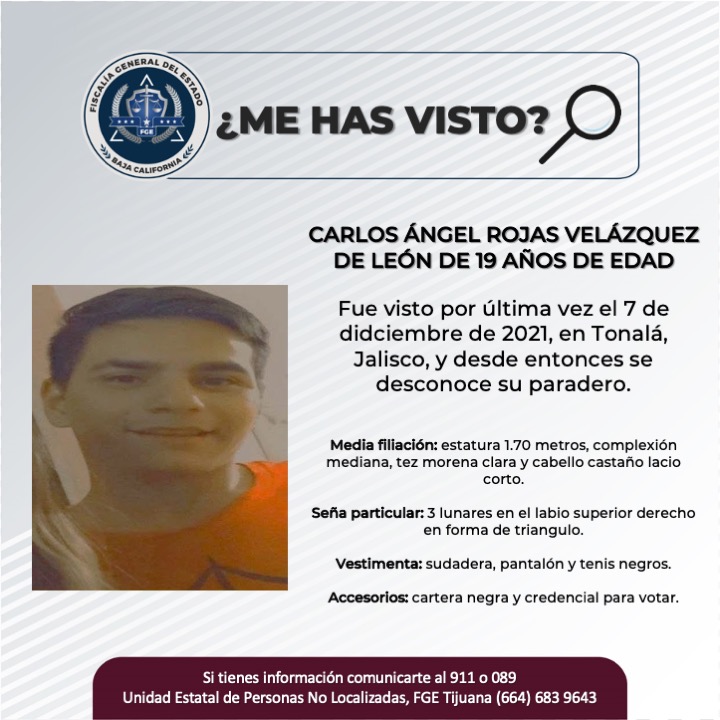 Pesquisa de Carlos Ángel Rojas Velásquez de León de 19 años de edad