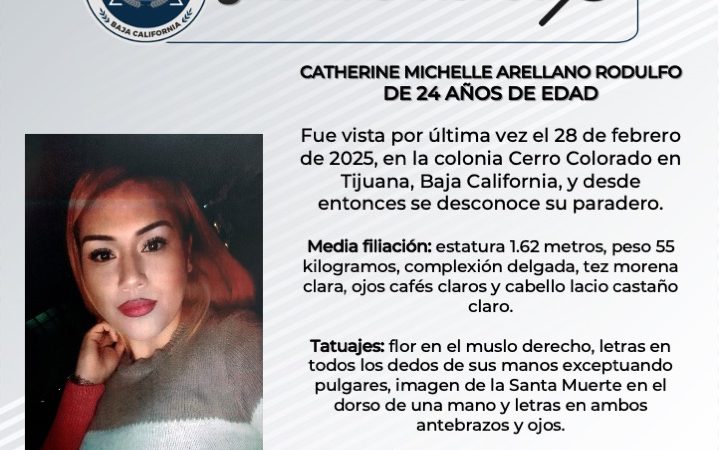 Pesquisa de Catherine Michelle Arellano Rodulfo de 24 años de edad