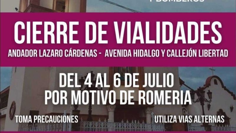 Cierre de vialidad