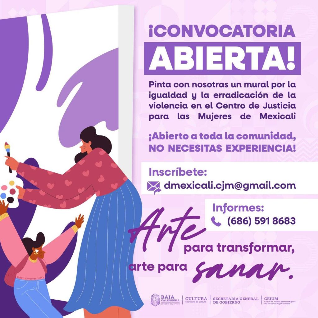 Invita Gobierno del Estado a participar en la creación de mural para promover la erradicación de la Violencia de Género