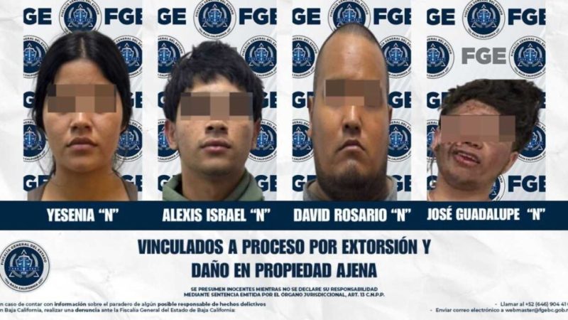 FGE logra vinculación a proceso de cuatro personas por delito de extorsión agravada y daño en propiedad ajena por incendio