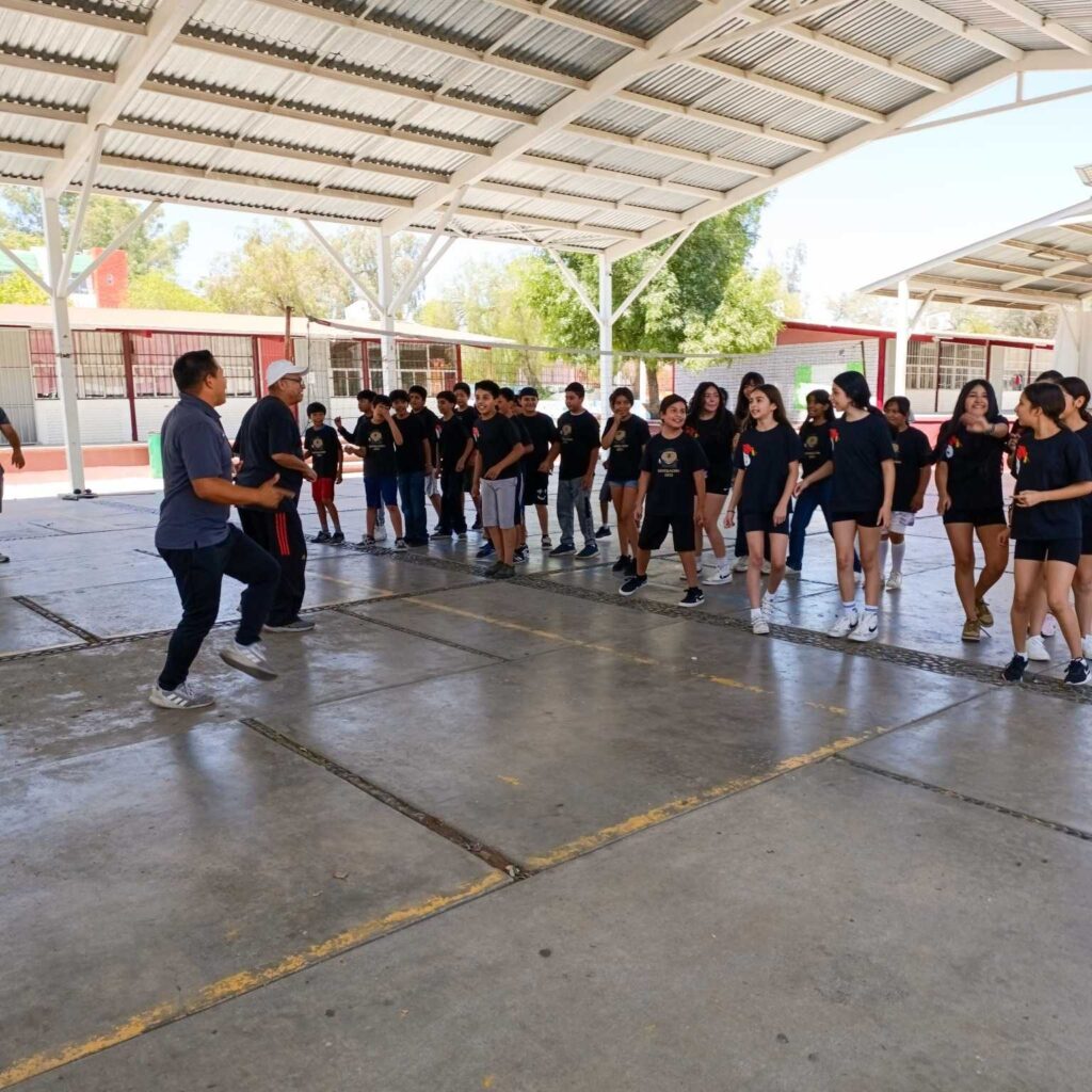 Promueve IMDETE activación física en la escuela Rafael Ramírez