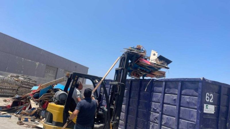 Fiscalía General de Baja California destruye 98 maquinitas tragamonedas