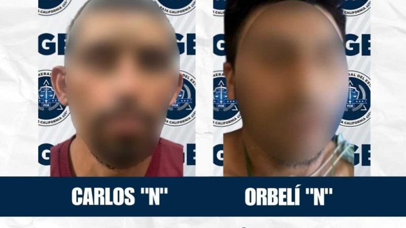 Fiscalía General del Estado logra la captura de dos presuntos responsables de robos con violencia en Tijuana