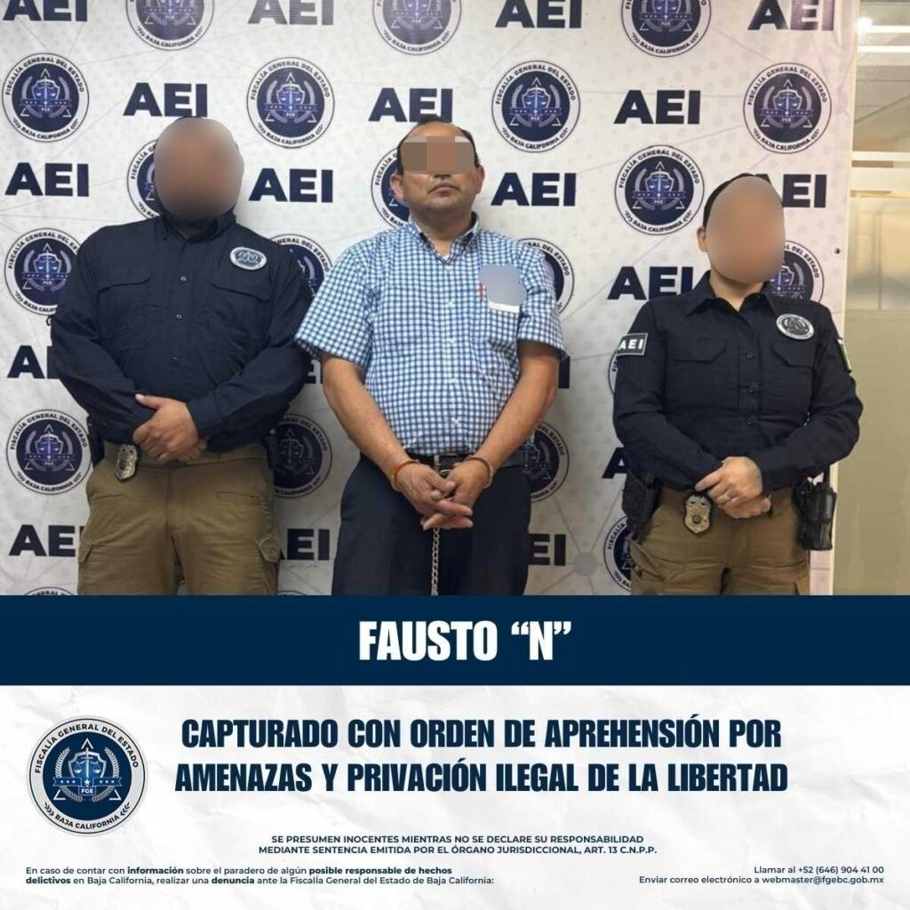 Cumplimenta Agencia Estatal de Investigación orden de aprehensión por amenazas y privación ilegal de la libertad