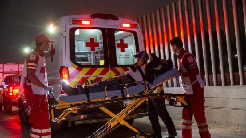 Accidente en obra del viaducto elevado deja dos lesionados
