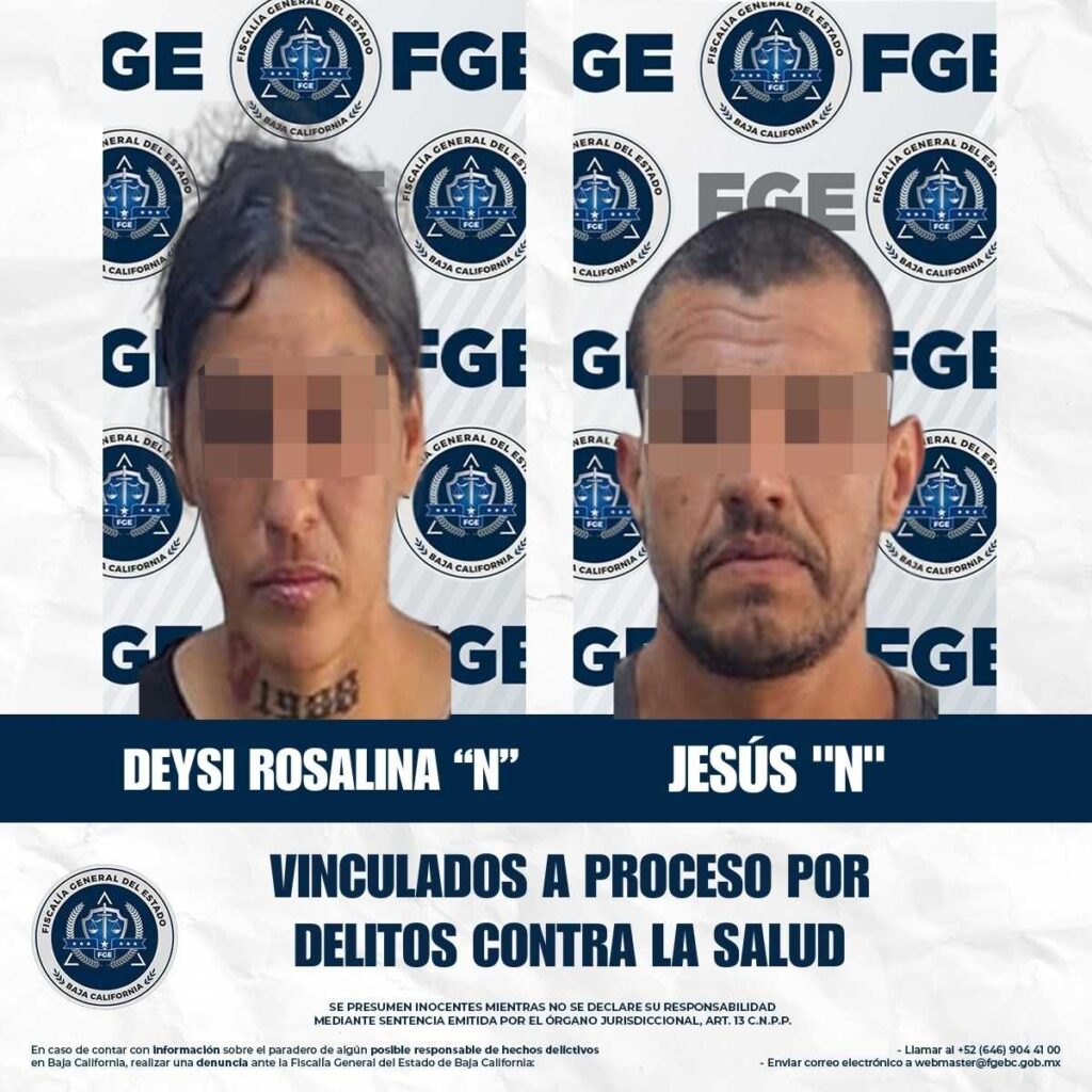 Vinculan a proceso a una mujer y un hombre por narcomenudeo