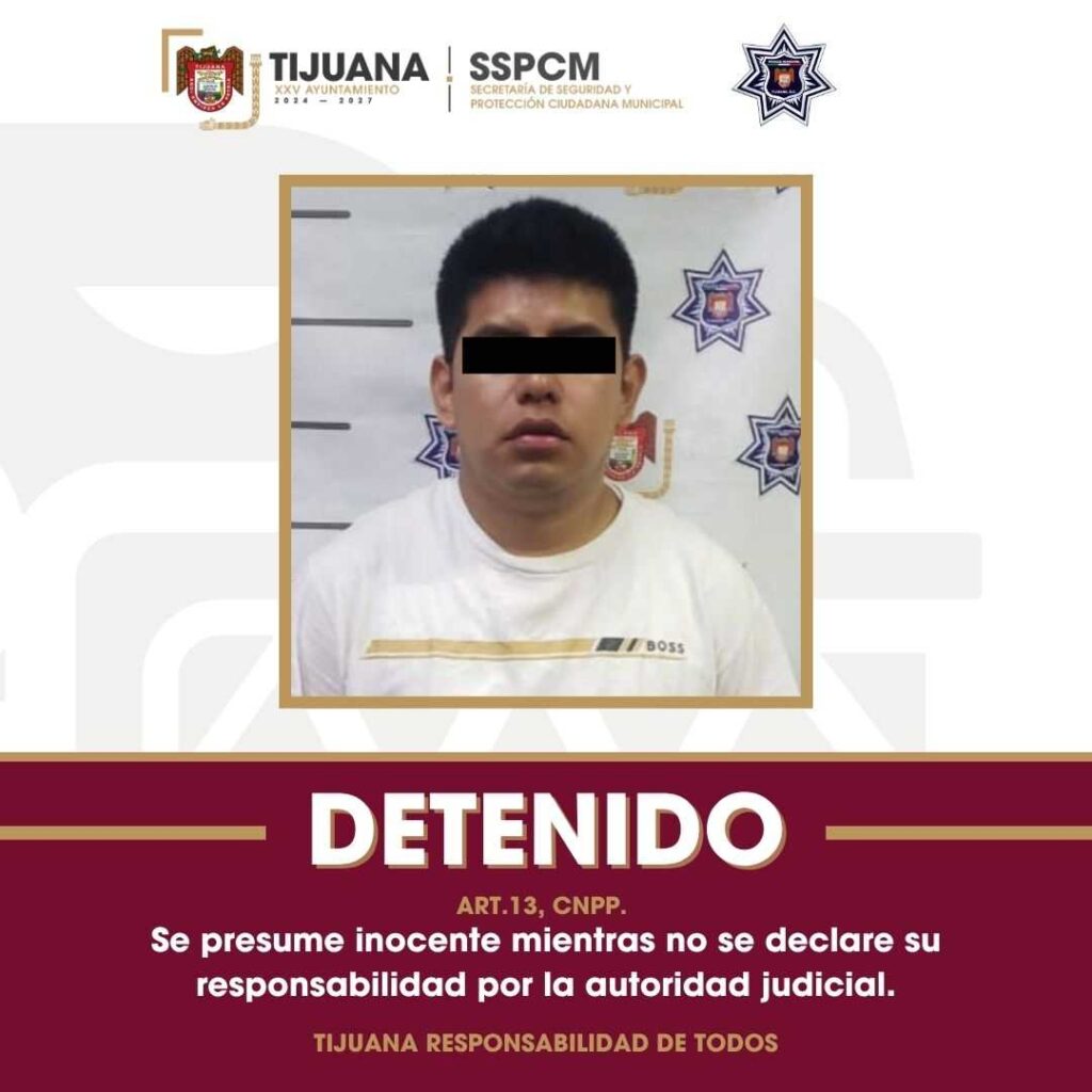 Detiene Policía Municipal de Tijuana a hombre por tocamientos impropios a menor en evento público