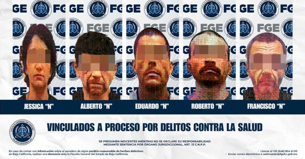Viculan a proceso a cinco imputados por narcomenudeo