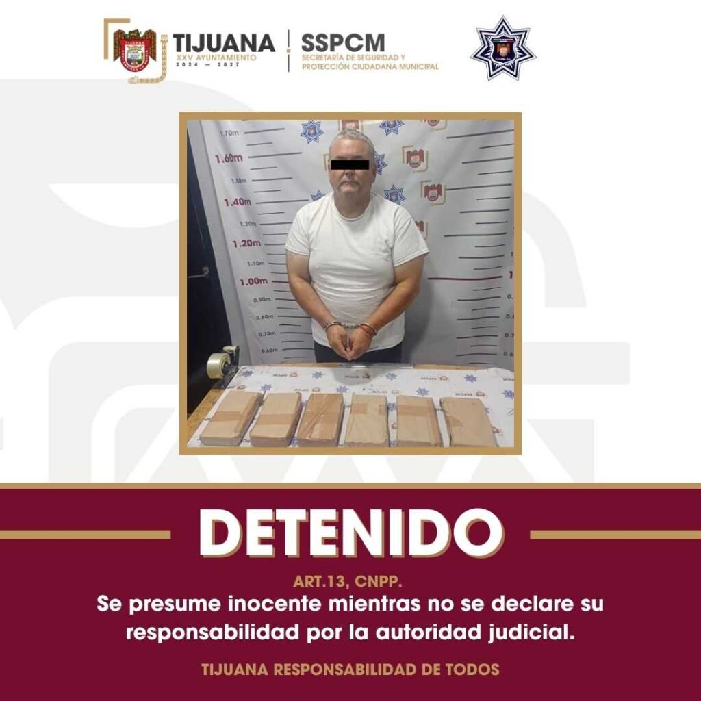 Decomisa Policía Municipal de Tijuana más de 6 kilos de fentanilo