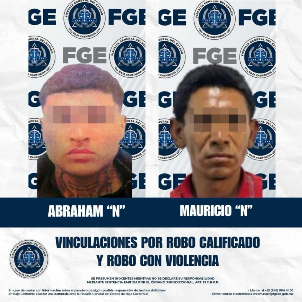 Fiscalía obtiene vinculación a proceso de dos imputados por robos ejecutados con violencia