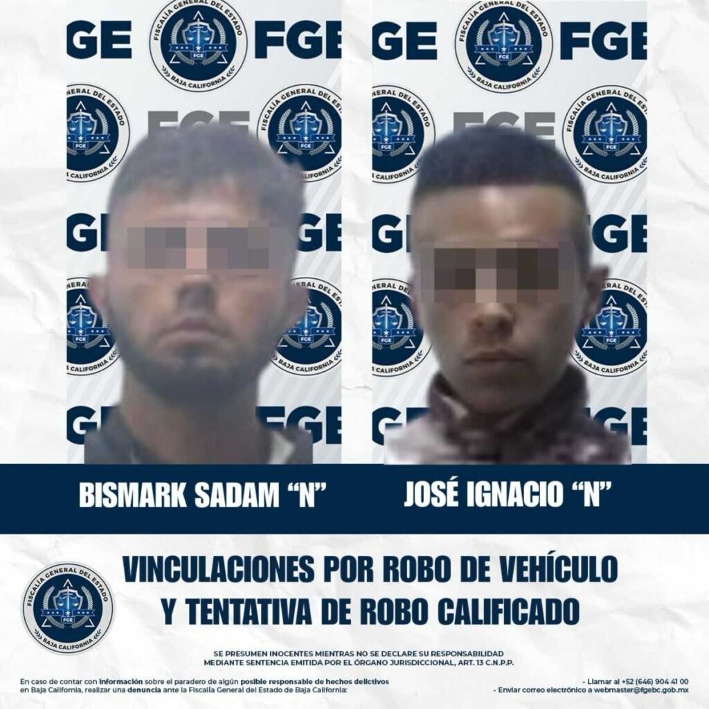 FGE logra vinculación a proceso de dos imputados por robos ejecutados con violencia en hechos distintos