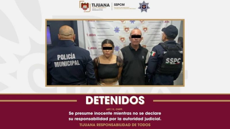 Coordinación entre Policía Municipal y fuerzas federales permite detención de dos personas presuntamente relacionadas con hechos delictivos en Tecate