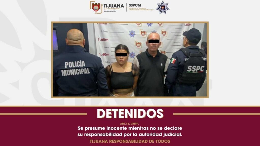 Coordinación entre Policía Municipal y fuerzas federales permite detención de dos personas presuntamente relacionadas con hechos delictivos en Tecate