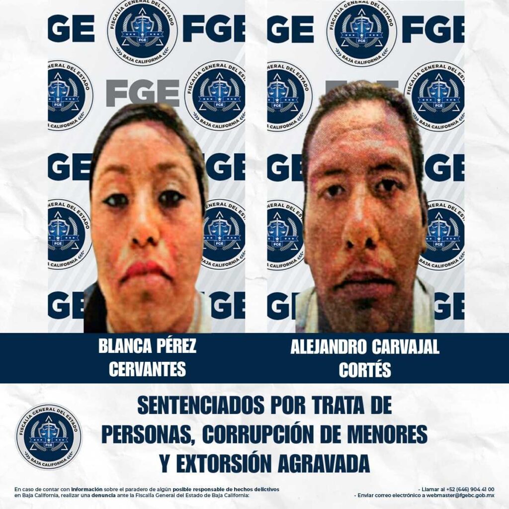 Una mujer y un hombre en prisión por delitos contra menores