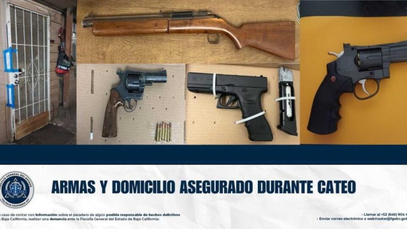 Cumplimenta Agencia Estatal de Investigación orden de cateo con resultados positivos en Tijuana