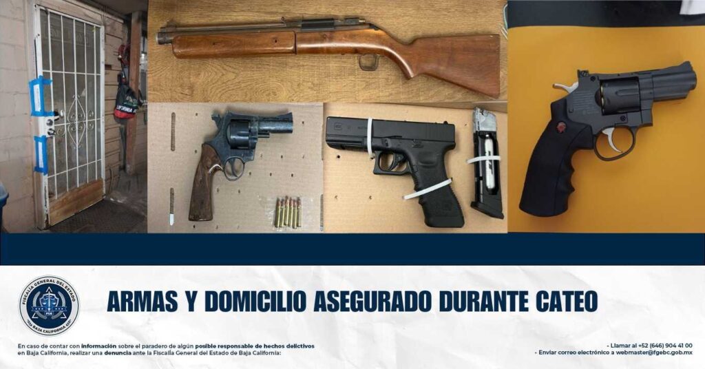 Cumplimenta Agencia Estatal de Investigación orden de cateo con resultados positivos en Tijuana