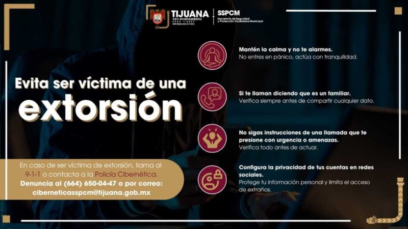 Emite SSPCM recomendaciones para prevenir y actuar ante intentos de extorsión