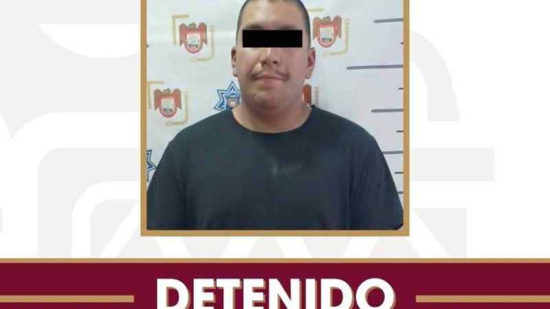 Captura Policía Municipal a sujeto que intentó robar camión recolector de basura en el Ejido Ojo de Agua