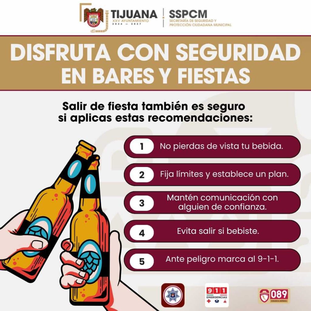Emite SSPCM recomendaciones de autocuidado en bares y fiestas: disfruta con seguridad estas vacaciones