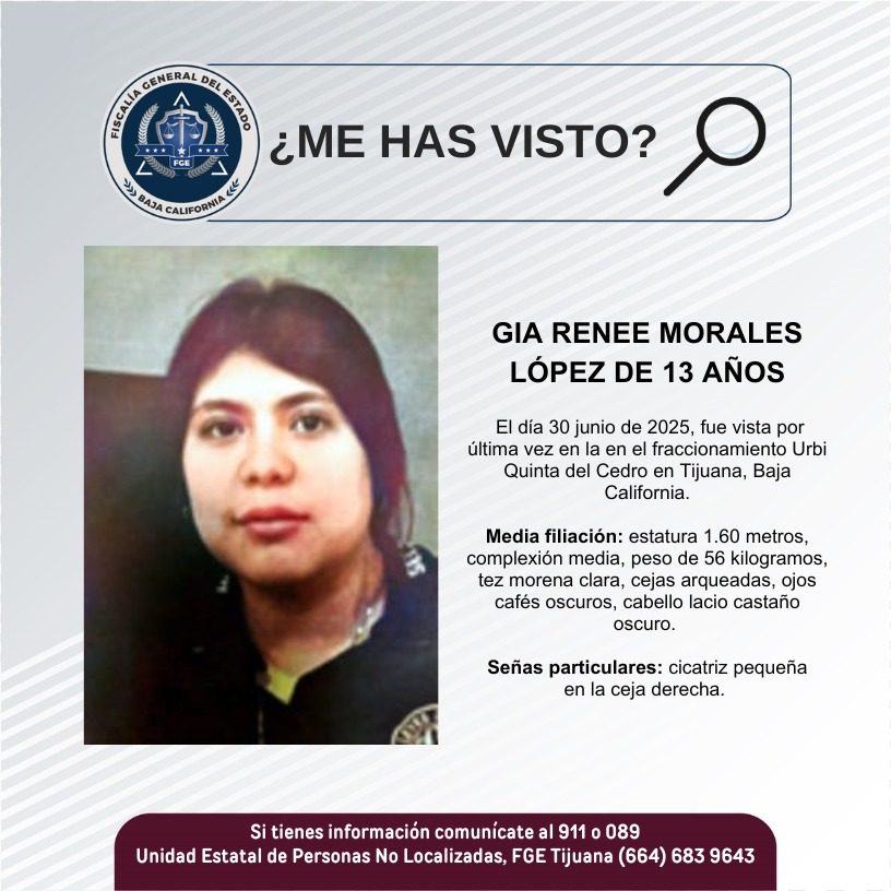 Pesquisa de Gia Renee Morales López de 13 años de edad