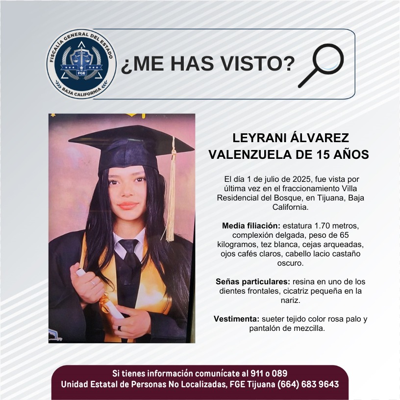 Pesquisa de Leyrani Álvarez Valenzuela de 15 años de edad
