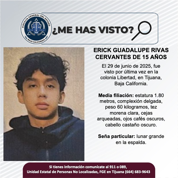Pesquisa de Erick Guadalupe Rivas Cervantes de 15 años de edad