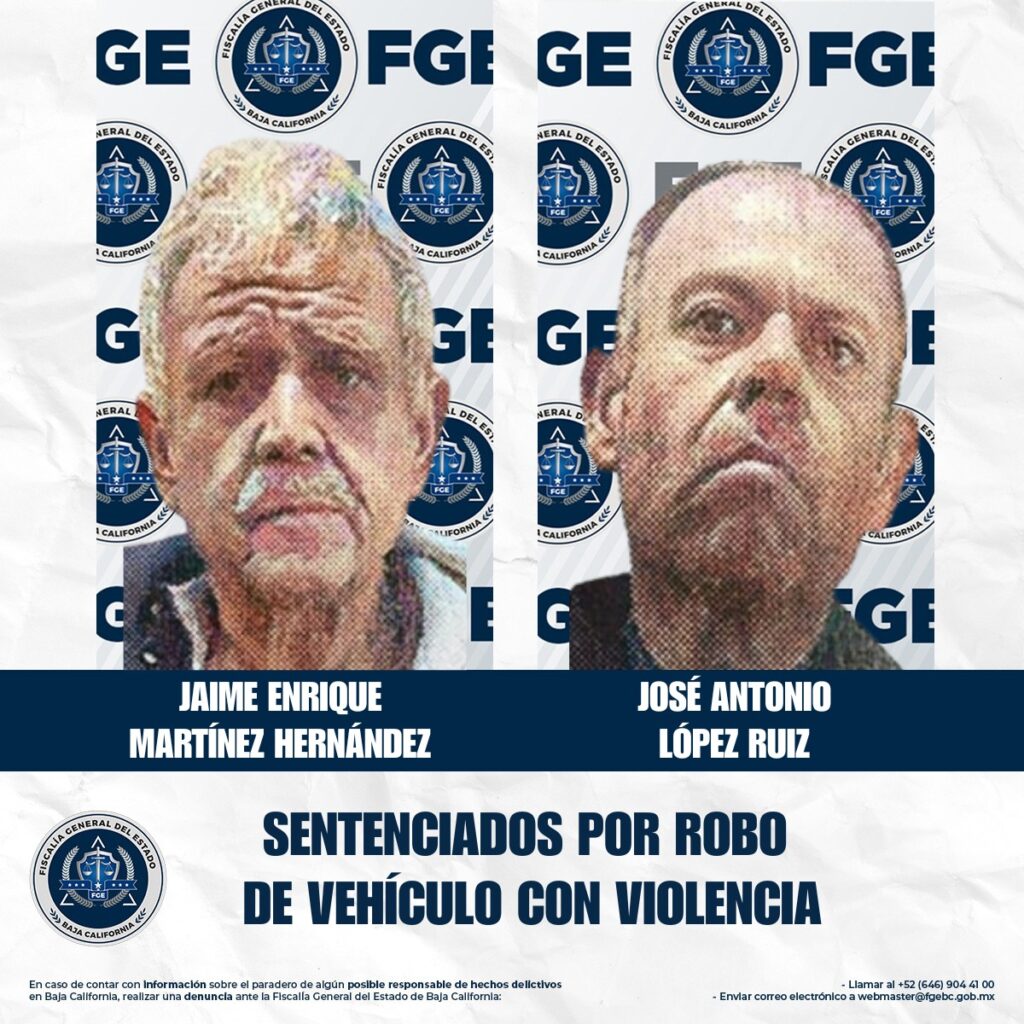 Por robo de vehículo con violencia dos hombres reciben pena condenatoria