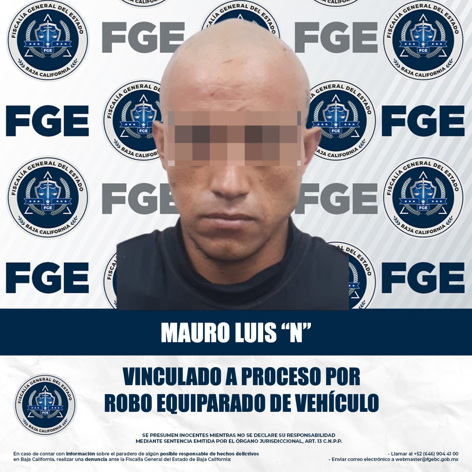 Vinculan a proceso a masculino por posesión de vehículo con reporte de robo