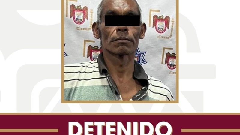 Detiene Policía Municipal a sujeto señalado por presunto abuso sexual contra una menor