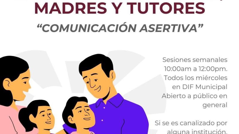 DIF Tecate invita a pláticas gratuitas para madres, padres y tutores