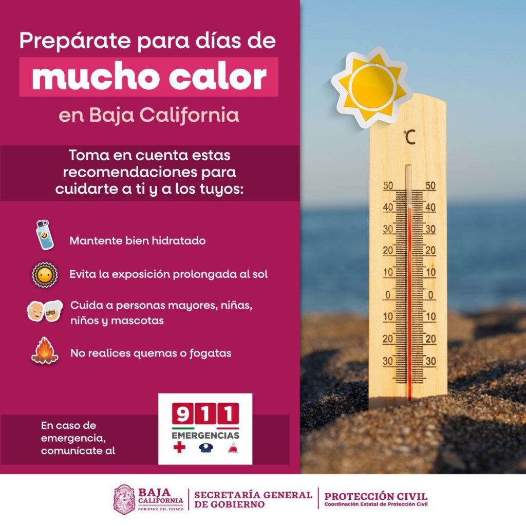 Advierte Protección Civil Estatal riesgo por altas temperaturas el resto de la semana
