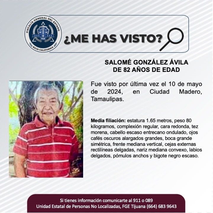 Pesquisa de Salomé González Ávila de 82 años de edad