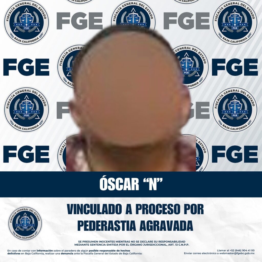 Fiscalía detiene a masculino por pederastia agravada tras denuncia anónima