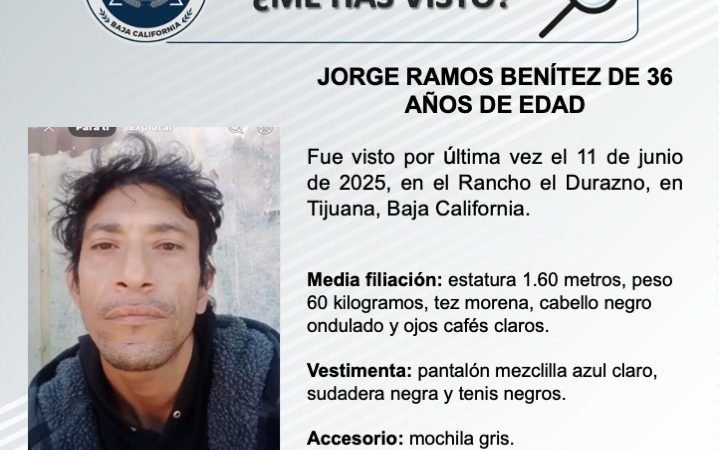 Pesquisa de Jorge Ramos Benítez de 36 años de edad
