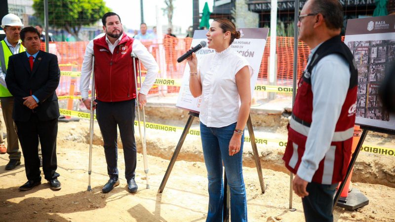 Refuerza Marina del Pilar la estrategia Corazones en Tijuana con más calles pavimentadas y redes de agua