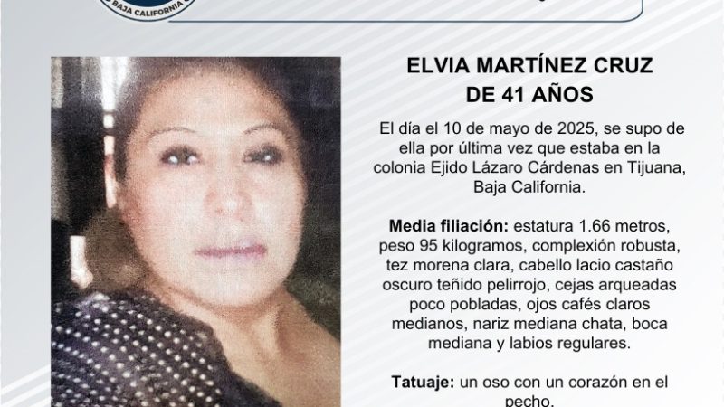 Pesquisa de Elvia Martínez Cruz de 41 años de edad