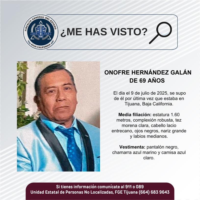 Pesquisa de Onofre Hernández Galán de 69 años de edad