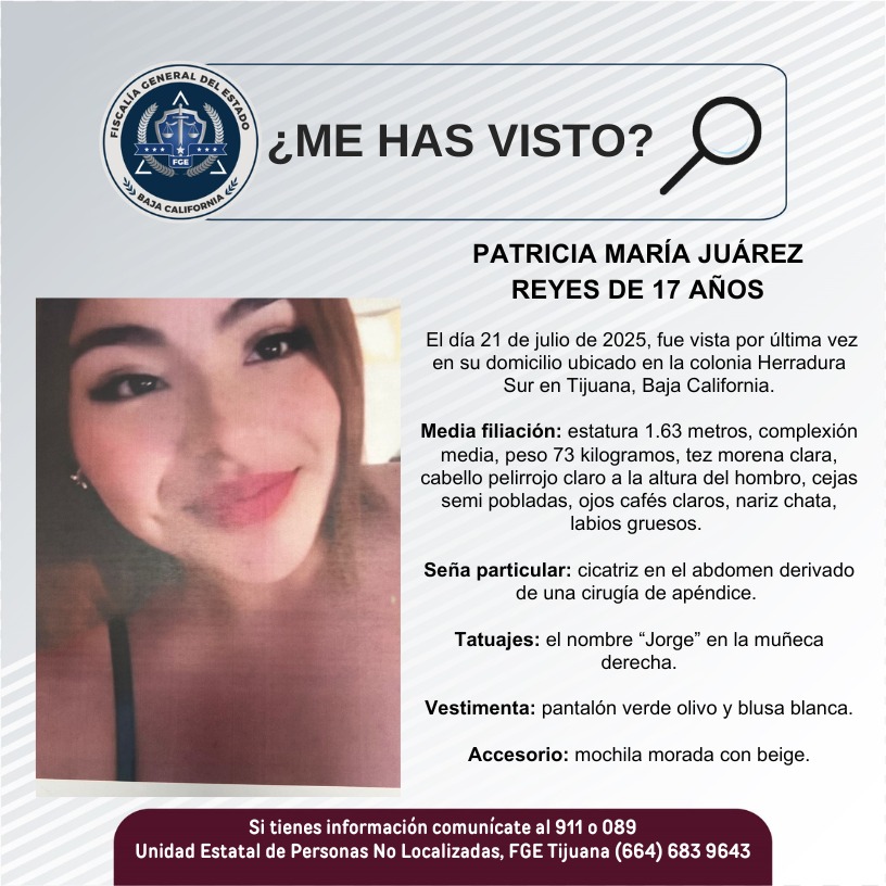 Pesquisa de Patricia María Juárez Reyes de 17 años de edad