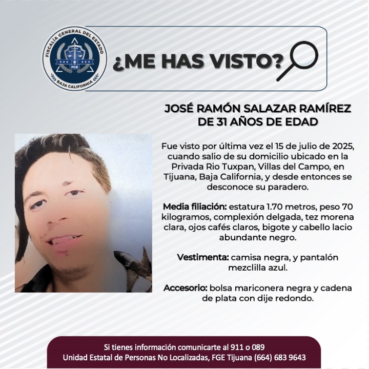 Pesquisa de José Ramón Salazar Ramírez de 31 años de edad