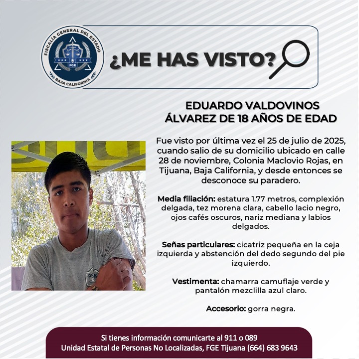 Pesquisa de Eduardo Valdovinos Álvarez de 18 años de edad